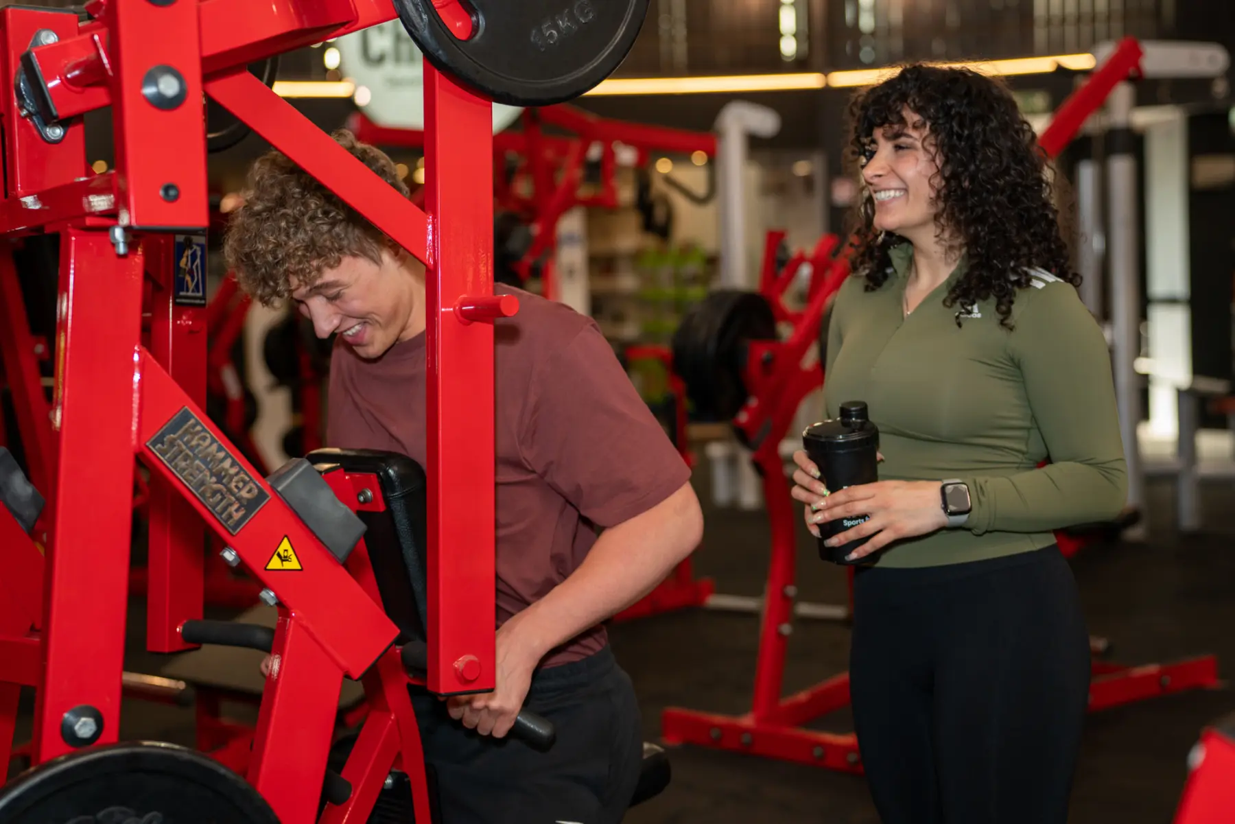 women and man doing exercise